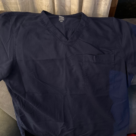 Roth Navy Blue Scrubs Top and Pants - Picture 1 of 5